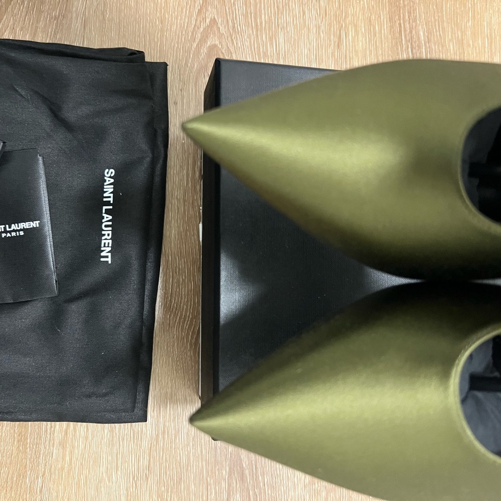 Saint Laurent Olive Green Heels - Picture 9 of 9